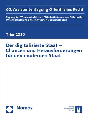cover image of Der digitalisierte Staat--Chancen und Herausforderungen für den modernen Staat